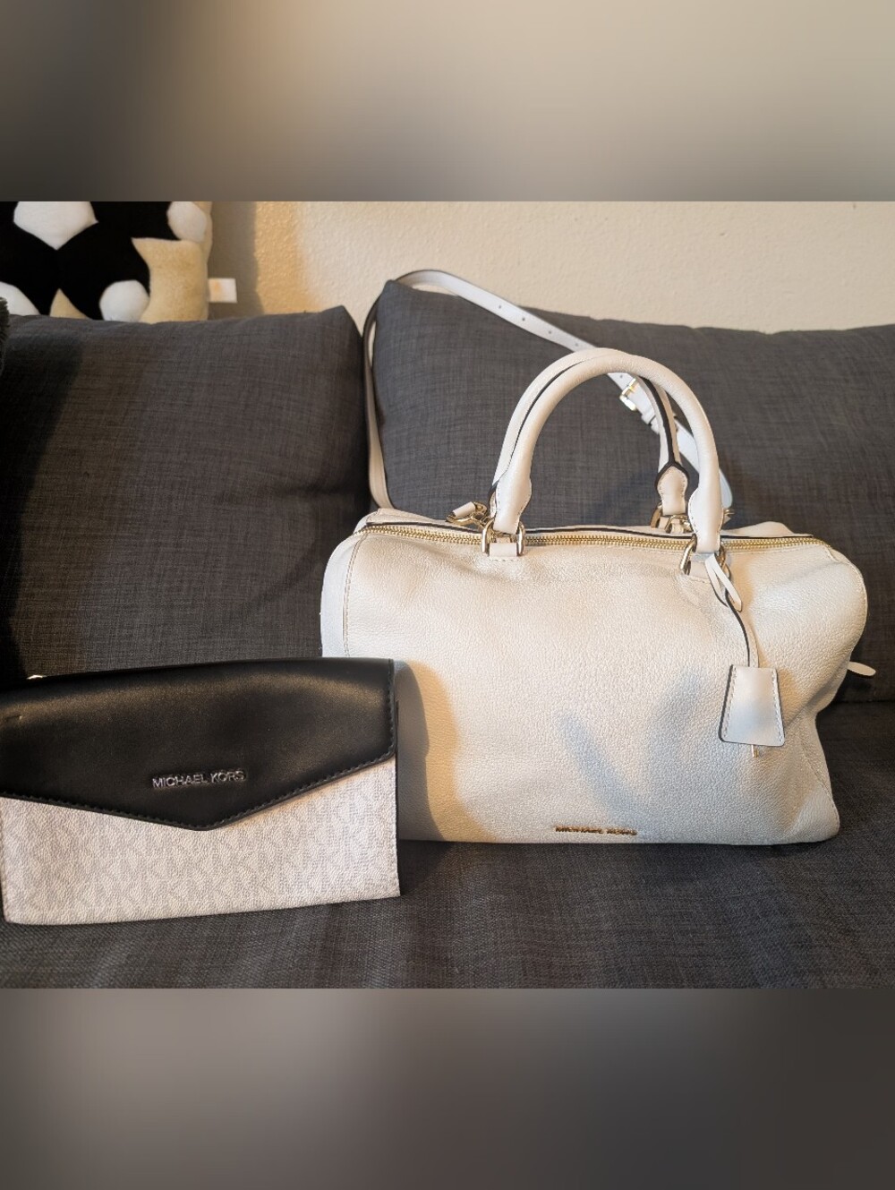 Michael Kors Kirby Satchel Purse With Wallet!